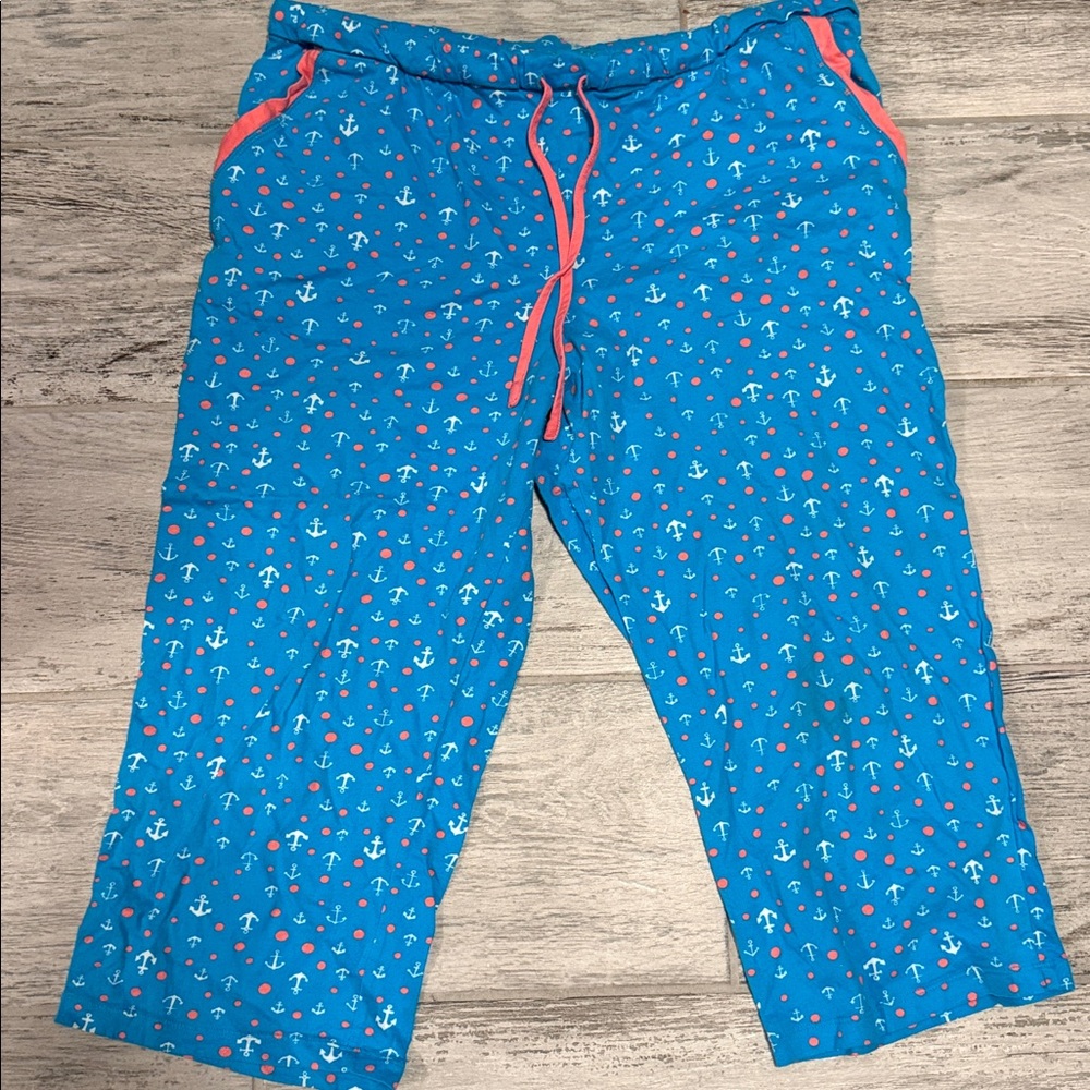 Nautica nautical Anchor Pajama bottoms size large